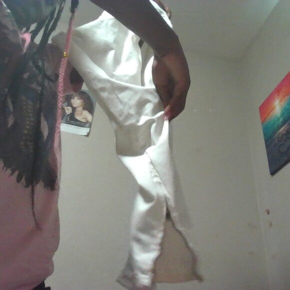 white zipper leg pants from 38 size 6 - Picture 2 of 3